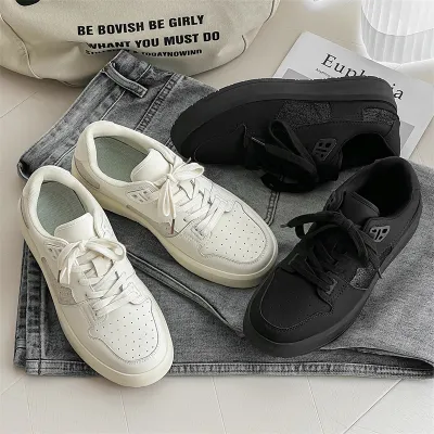 Breathable Leather Sneakers with Soft Soles